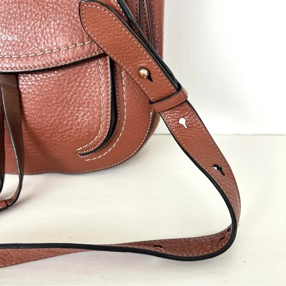 ♦️SOLD♦️MARC JACOBS Maverick Pebble Leather Flap w Suede Ties Saddle Shoulder - Picture 3 of 16